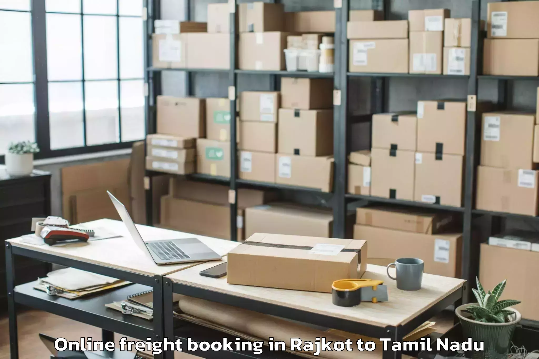 Efficient Rajkot to Udumalaippettai Online Freight Booking